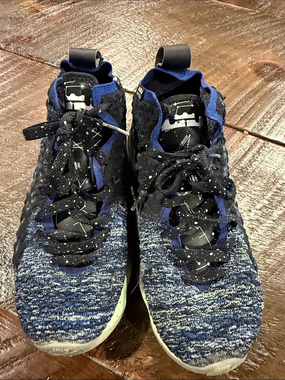Nike Kids Blue and Black Knit High-Top Sneakers